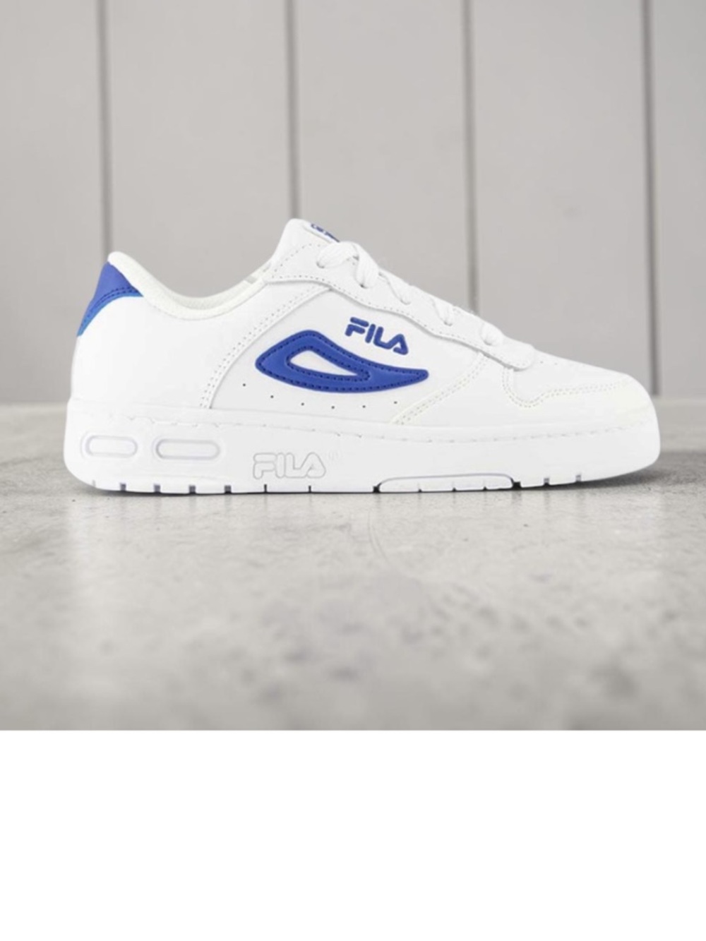 FILA - Men's White Sneakers with Blue Accents